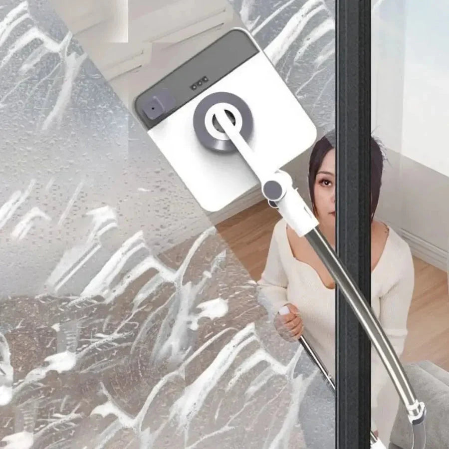 Window Cleaner Magnetic Two-Sided Microfiber & Extendable Handle