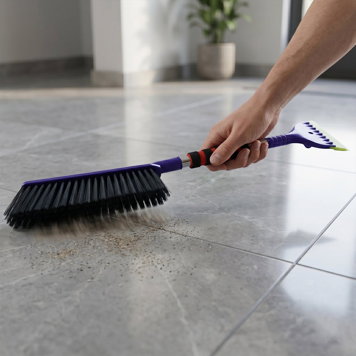 Window Track Cleaner 2-In-1 Brush & Scraper
