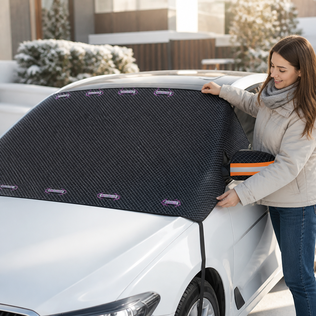 Windshield Cover Magnetic Attachment Oxford Fabric Year Round
