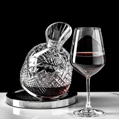 Wine Decanter 360° Rotating Hand-Blown Lead-Free Crystal