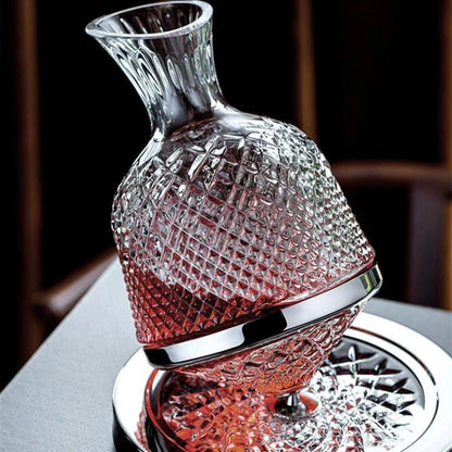 Wine Decanter 360° Rotating Hand-Blown Lead-Free Crystal