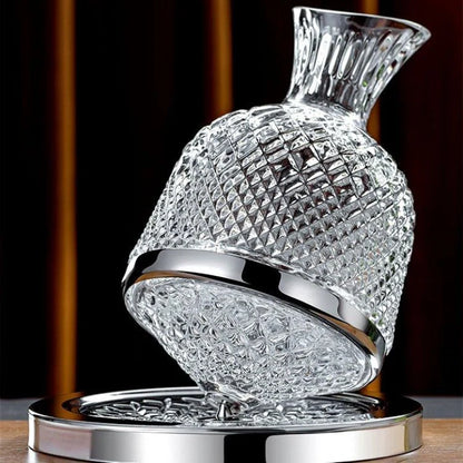 Wine Decanter 360° Rotating Hand-Blown Lead-Free Crystal