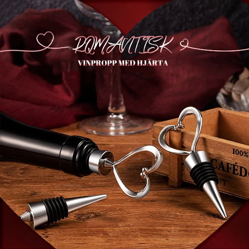 Wine Stopper Heart Handle Stainless Steel & Silicone Seal