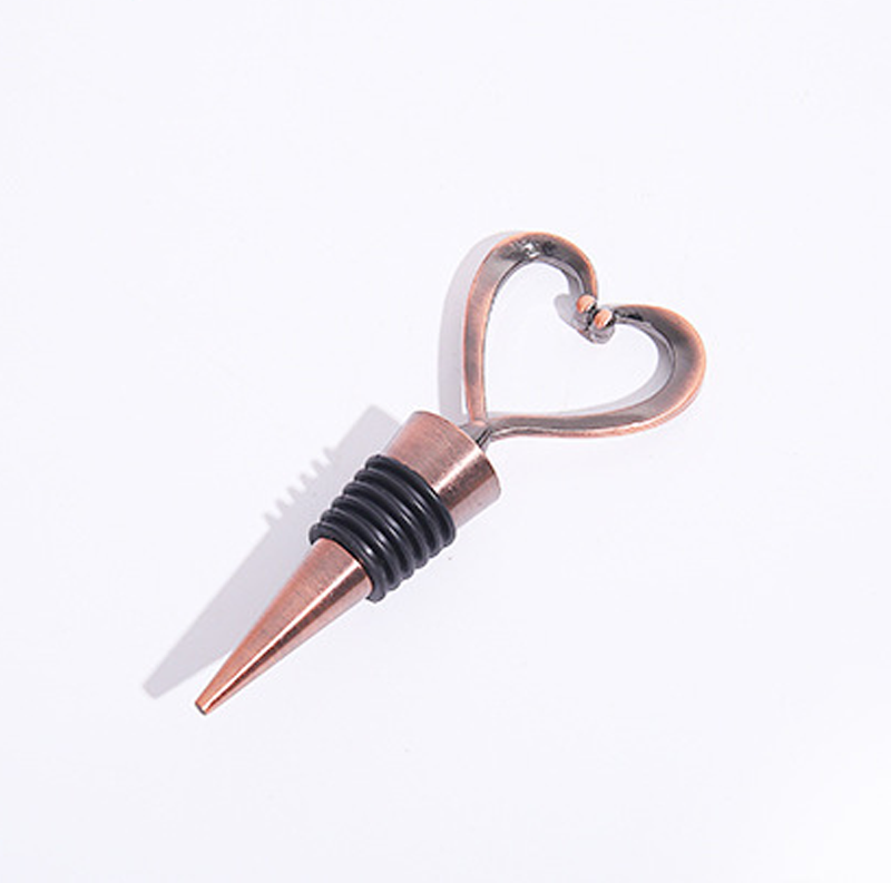 Wine Stopper Heart Handle Stainless Steel & Silicone Seal