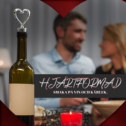 Wine Stopper Heart Handle Stainless Steel & Silicone Seal