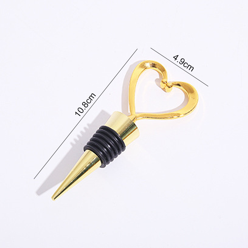 Wine Stopper Heart Handle Stainless Steel & Silicone Seal
