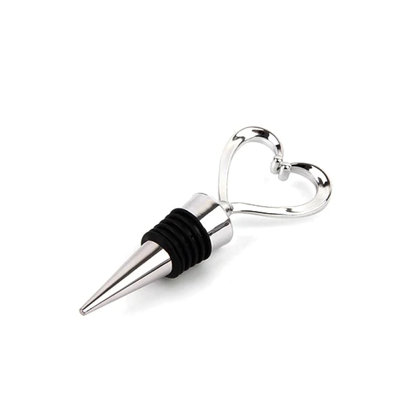 Wine Stopper Heart Handle Stainless Steel & Silicone Seal