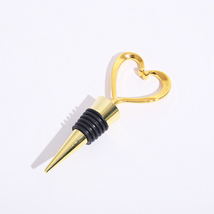 Wine Stopper Heart Handle Stainless Steel & Silicone Seal