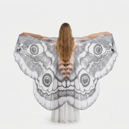 Wing Cloak Moth-Inspired Lightweight Chiffon One Size
