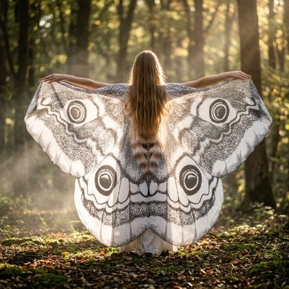 Wing Cloak Moth-Inspired Lightweight Chiffon One Size