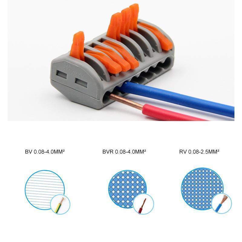 Wire Connector Set Tool-Free Lever 0.75-2.5 mm²