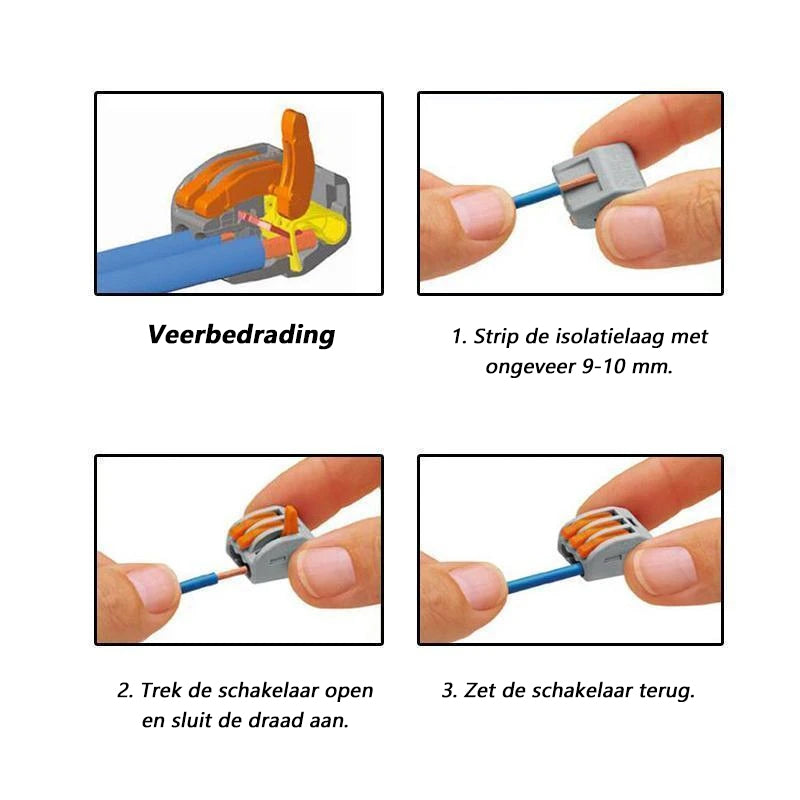 Wire Connector Set Tool-Free Lever 0.75-2.5 mm²
