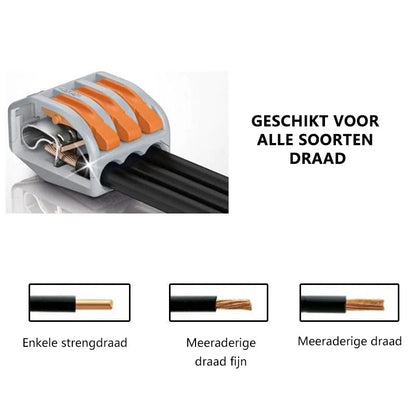 Wire Connector Set Tool-Free Lever 0.75-2.5 mm²