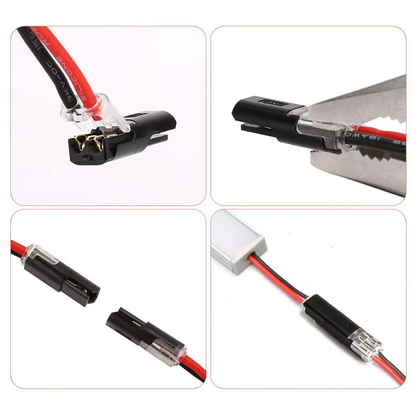 Wire Connector Set Tool-Free Snap-In Solid & Stranded