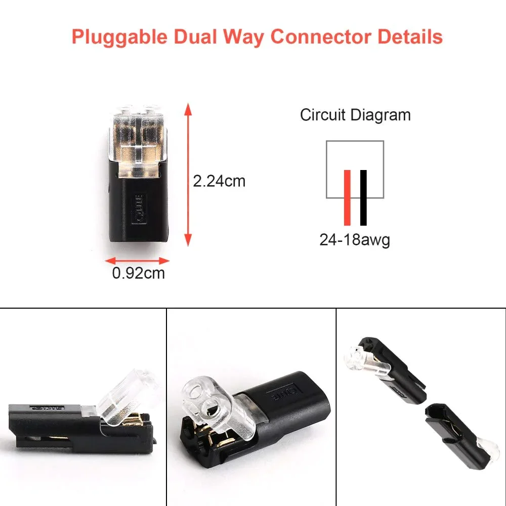 Wire Connector Set Tool-Free Snap-In Solid & Stranded