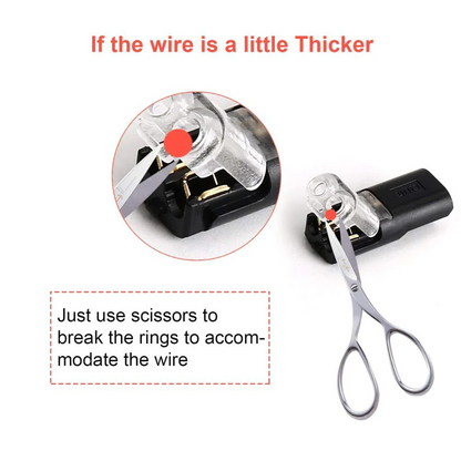 Wire Connector Set Tool-Free Snap-In Solid & Stranded