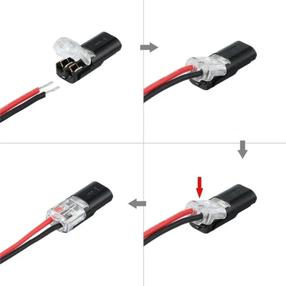 Wire Connector Set Tool-Free Snap-In Solid & Stranded