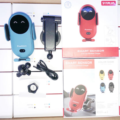 Wireless Car Charger 15W Fast Charging Auto-Clamp