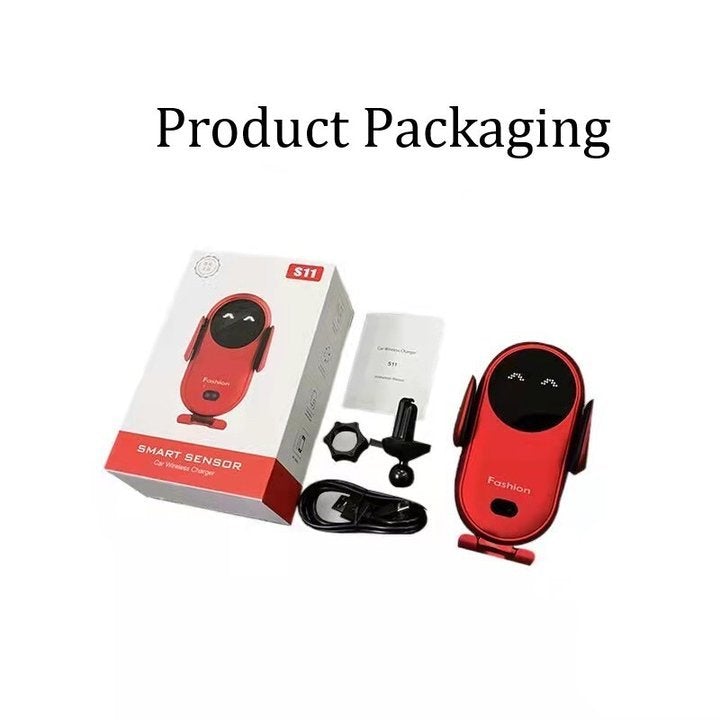 Wireless Car Charger 15W Fast Charging Auto-Clamp