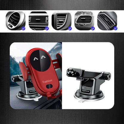 Wireless Car Charger 15W Fast Charging Auto-Clamp