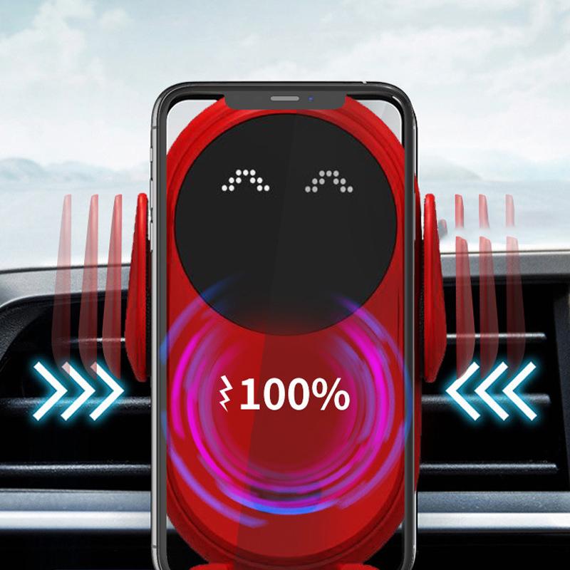 Wireless Car Charger 15W Fast Charging Auto-Clamp