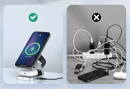Wireless Charger 3-in-1 Foldable USB-C