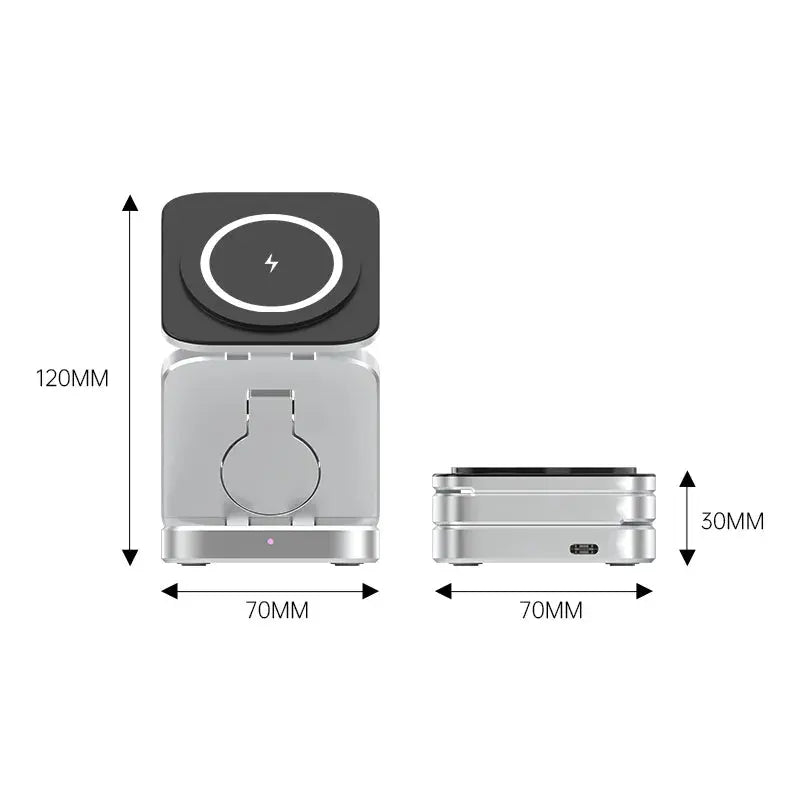 Wireless Charger 3-in-1 Foldable USB-C