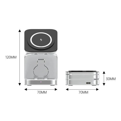 Wireless Charger 3-in-1 Foldable USB-C