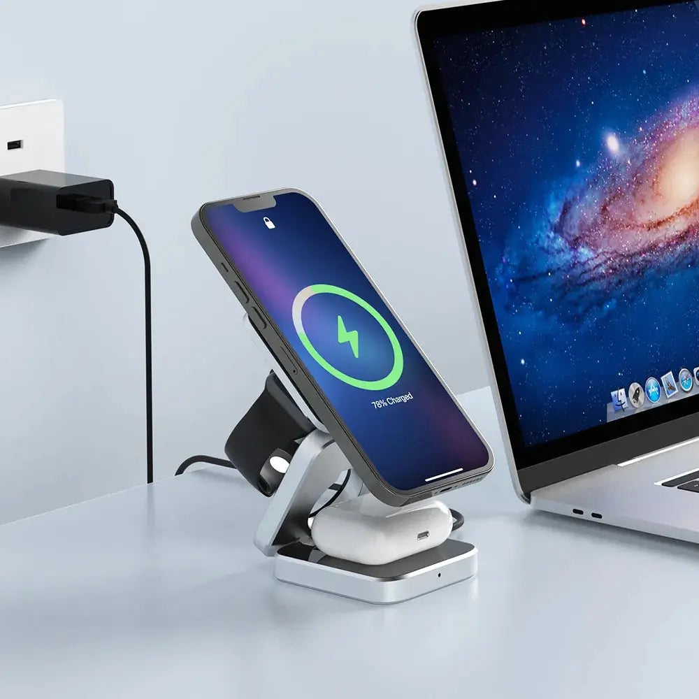 Wireless Charger 3-in-1 Foldable USB-C