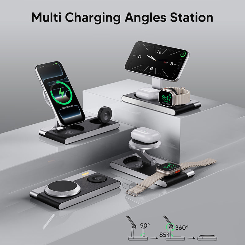 Wireless Charging Station 3-in-1 Magnetic Foldable