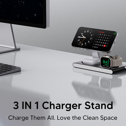 Wireless Charging Station 3-in-1 Magnetic Foldable