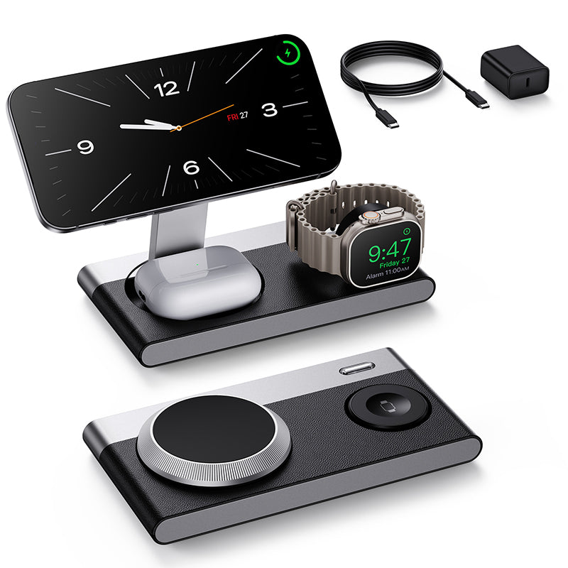 Wireless Charging Station 3-in-1 Magnetic Foldable