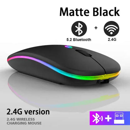Wireless Mouse Slim Ergonomic Bluetooth & 2.4 GHz