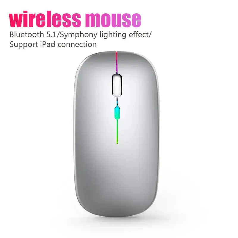 Wireless Mouse Slim Ergonomic Bluetooth & 2.4 GHz