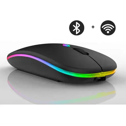 Wireless Mouse Slim Ergonomic Bluetooth & 2.4 GHz