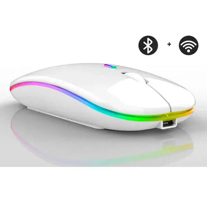 Wireless Mouse Slim Ergonomic Bluetooth & 2.4 GHz