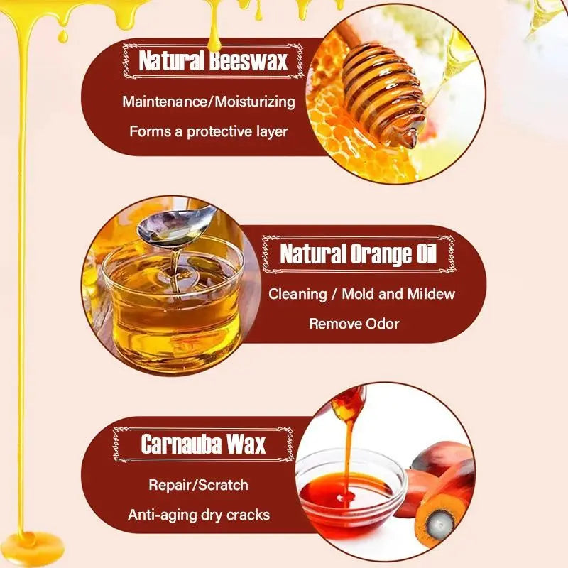 Wood Furniture Balm Beeswax & Orange Oil Two Pack