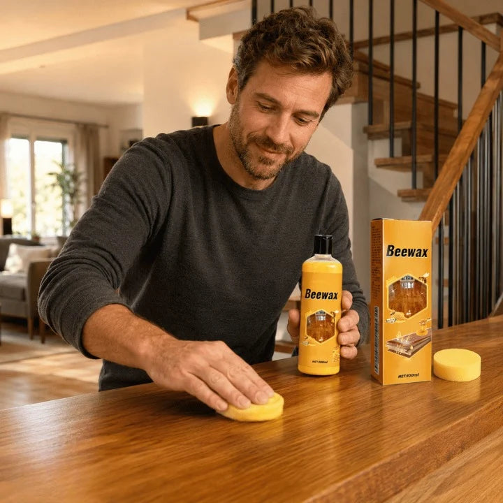 Wood Polish Natural Beeswax With Polishing Sponge