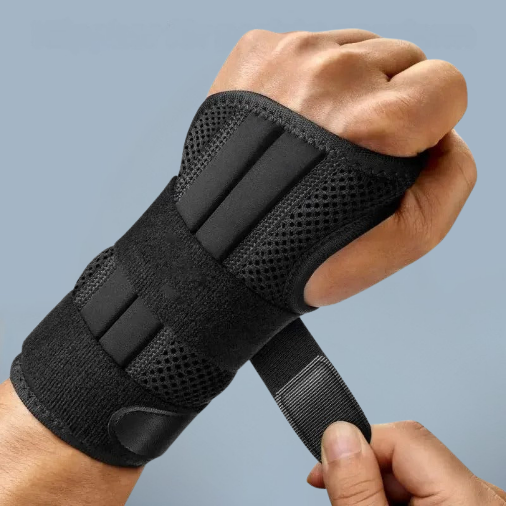 Wrist Brace With Splint Adjustable Velcro Breathable Fabric