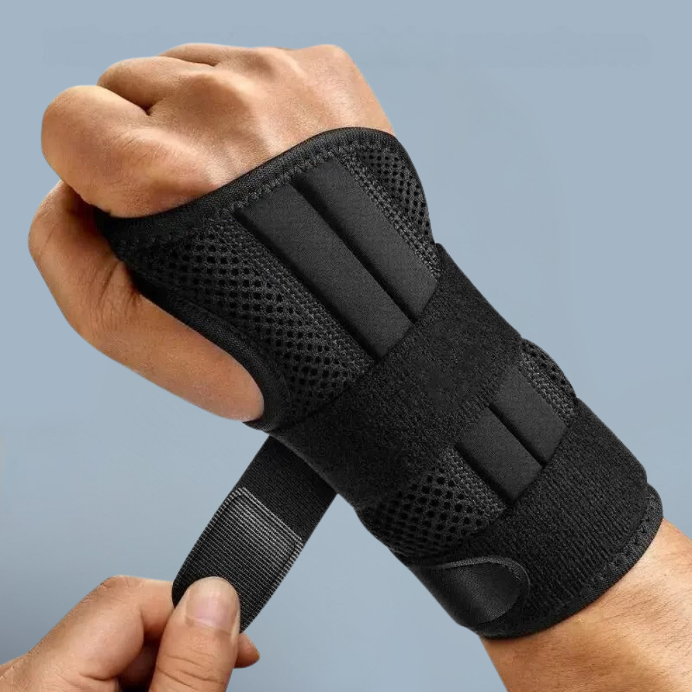 Wrist Brace With Splint Adjustable Velcro Breathable Fabric