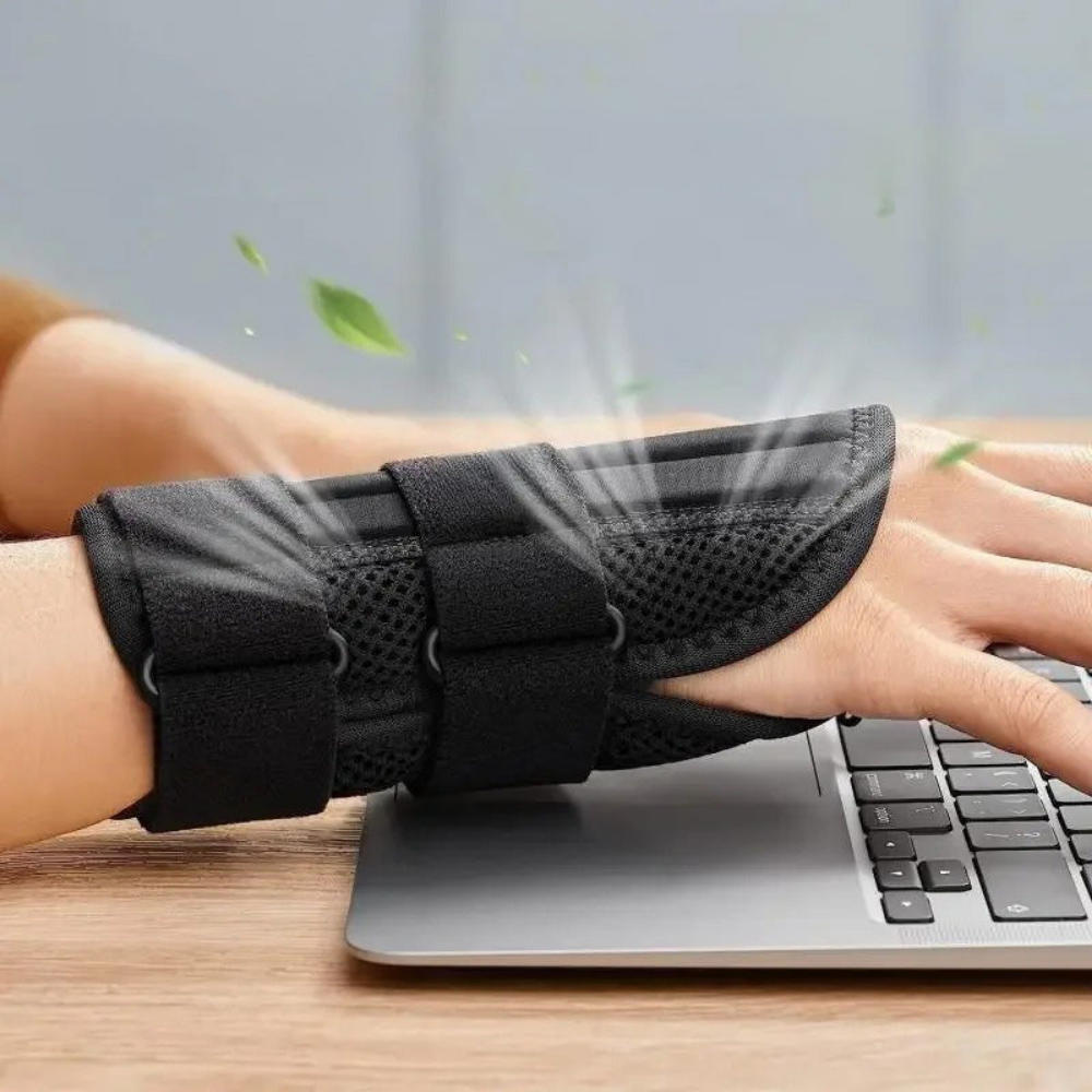 Wrist Brace With Splint Adjustable Velcro Breathable Fabric