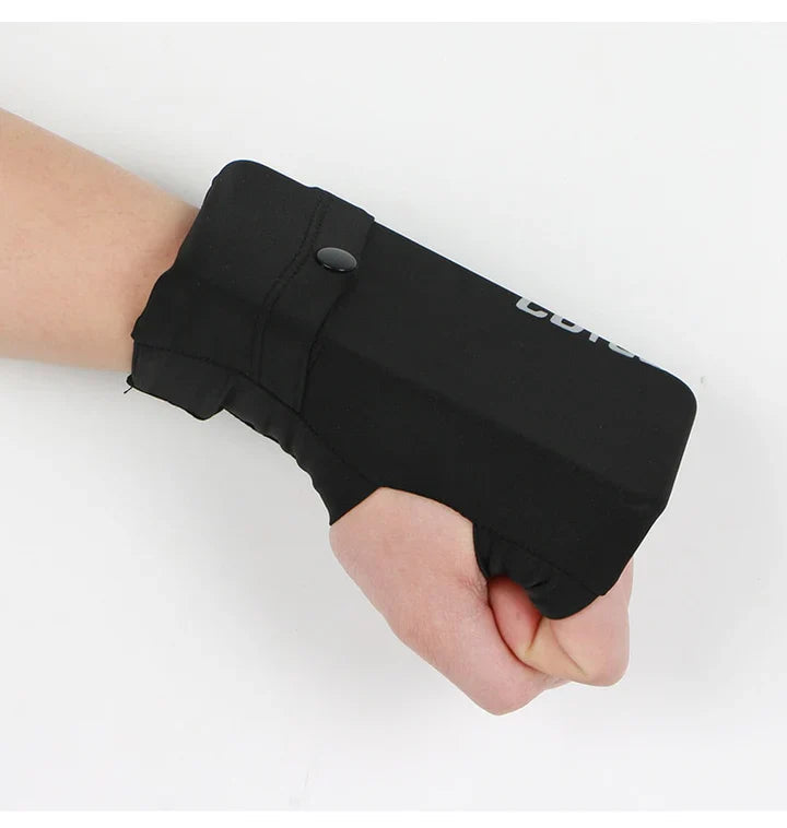Wrist Phone Pouch Slim Elastic Fit Snap Closure