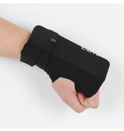 Wrist Phone Pouch Slim Elastic Fit Snap Closure