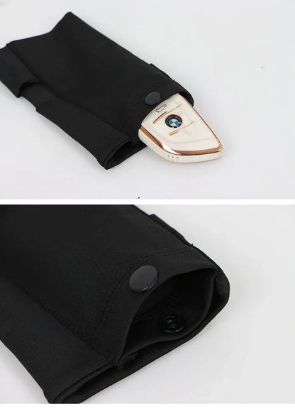 Wrist Phone Pouch Slim Elastic Fit Snap Closure