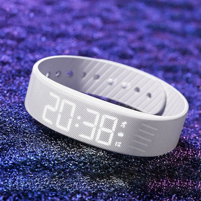 Wristband Vibration Alarm Adjustable Silicone LED Display