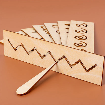 Writing Template Set Wooden Guided Tracing Alphabet & Geometry
