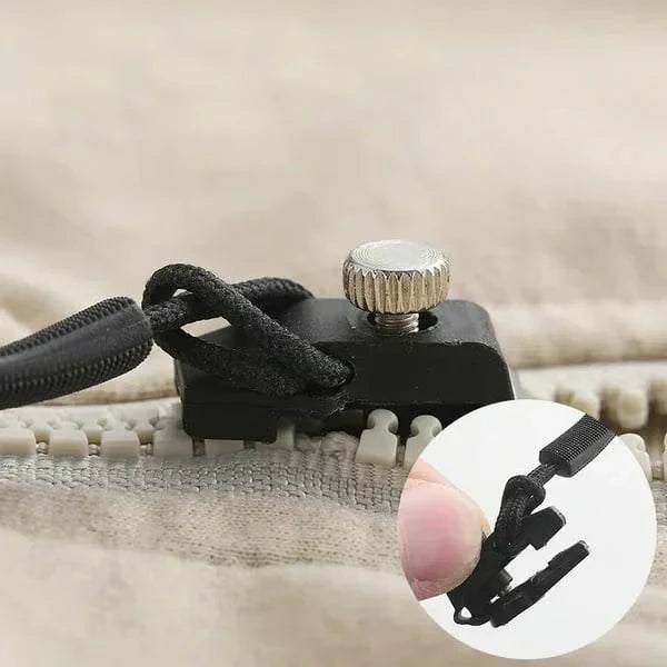 Zipper Pulls Metal Screw Nylon Loop Set of 6