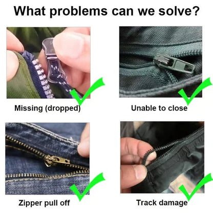 Zipper Pulls Metal Screw Nylon Loop Set of 6
