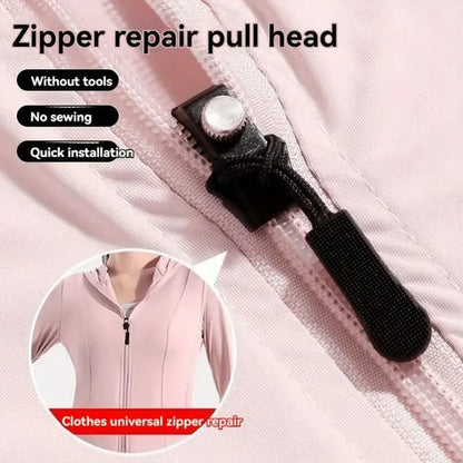 Zipper Pulls Metal Screw Nylon Loop Set of 6