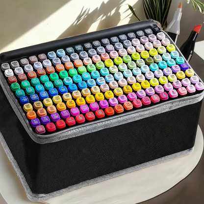 Versatile Dual-Tip Alcohol Markers Set with 168 Vibrant Shades